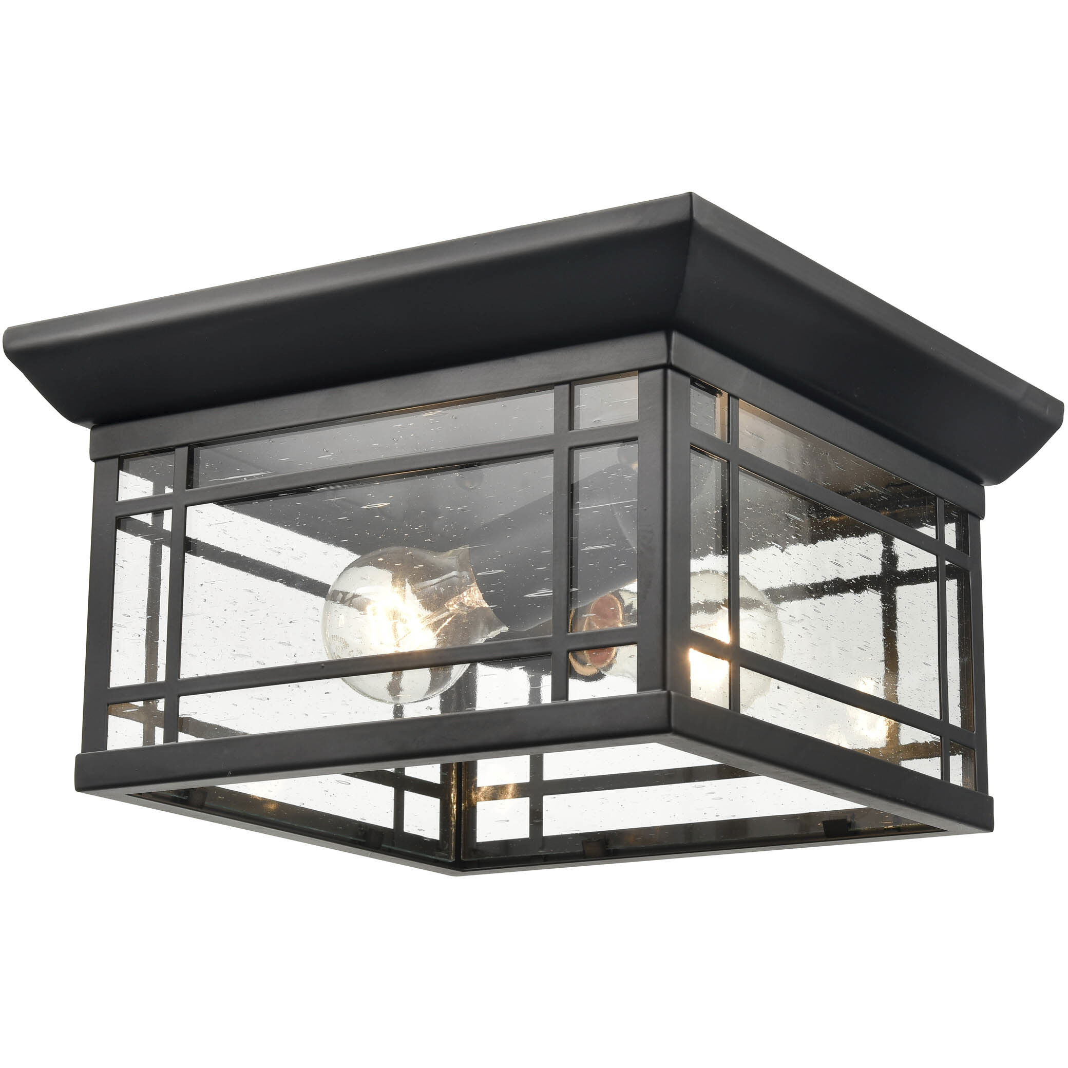 Armington 1 Light 11 inch Powder Coated Black Outdoor Flushmount